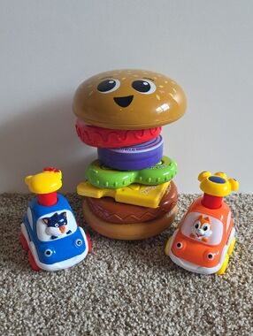 Toddler Toys - Leapfrog Stackable Burger Toy And Animal Push Cars